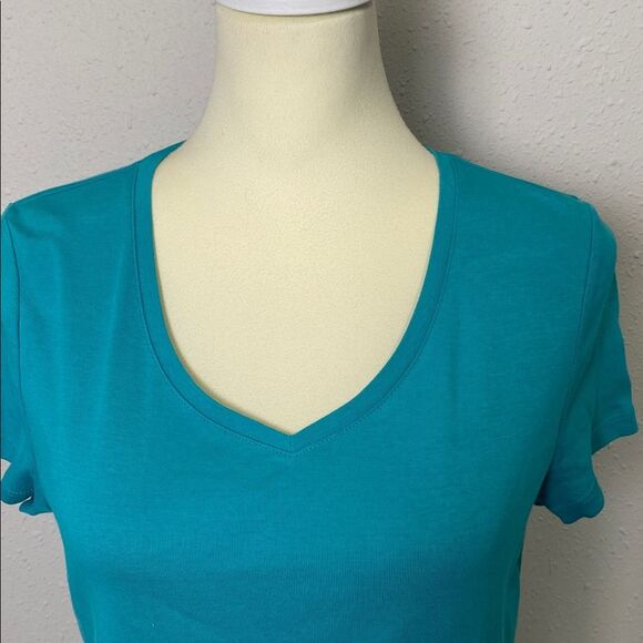 Talbots 100% Pima Cotton High Quality Classic Short Sleeve Tee Women's Size LP - Picture 5 of 10
